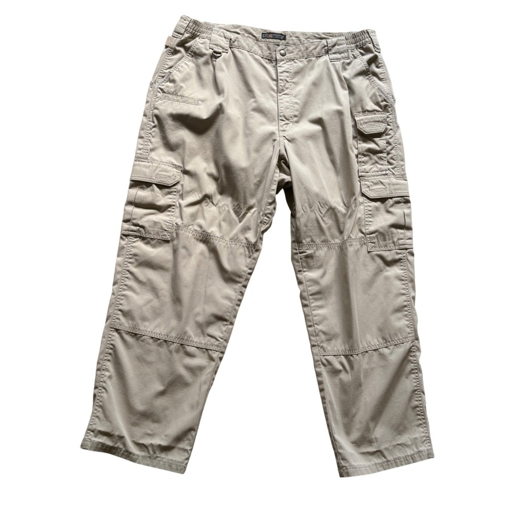5.11 Tactical Cargo Pants Mens 42x30 Khaki Tan Ripstop Work Utility Trousers